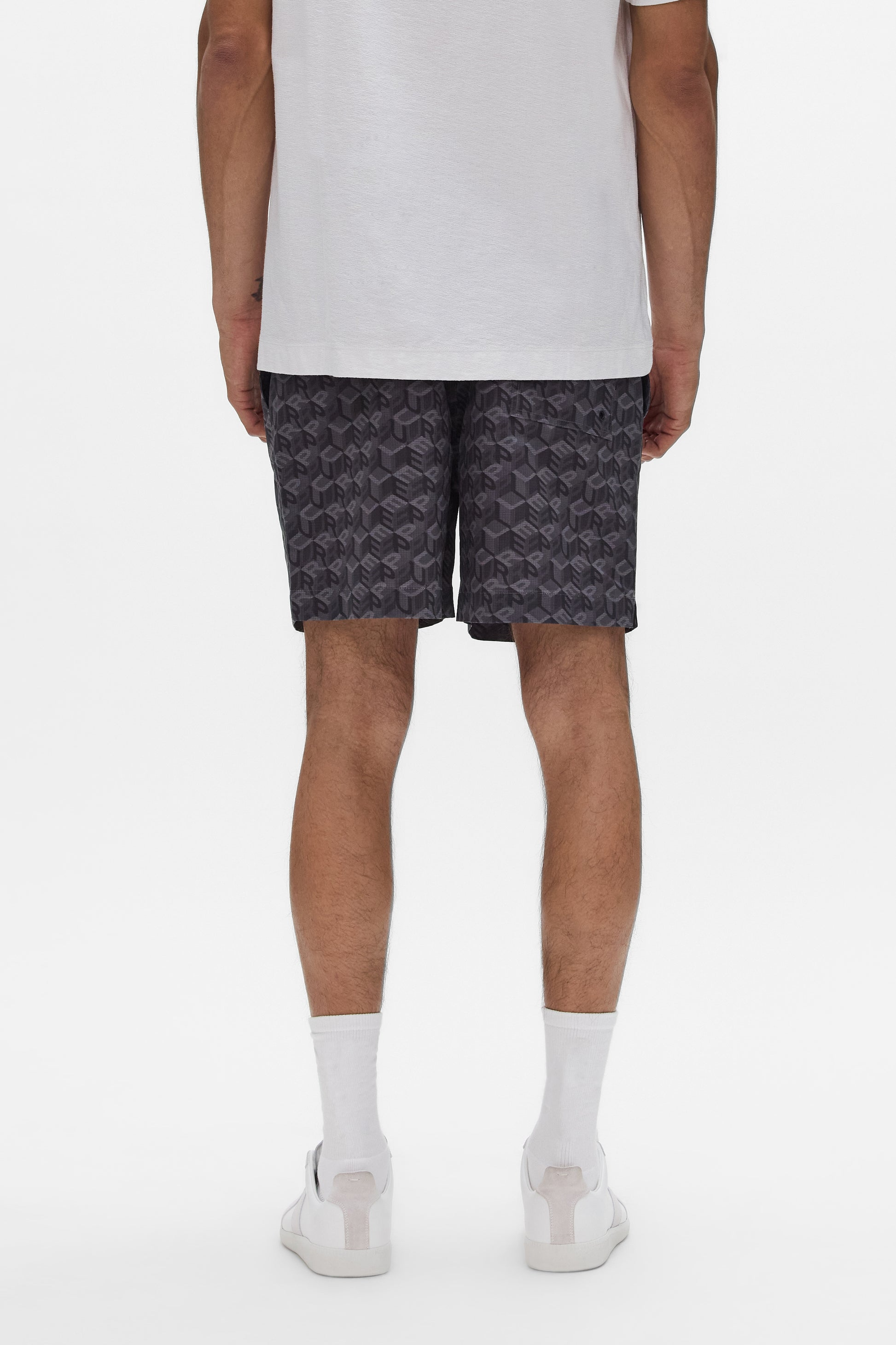 PURPLE - P504-PSDS CUBE MONOGRAM SHORTS