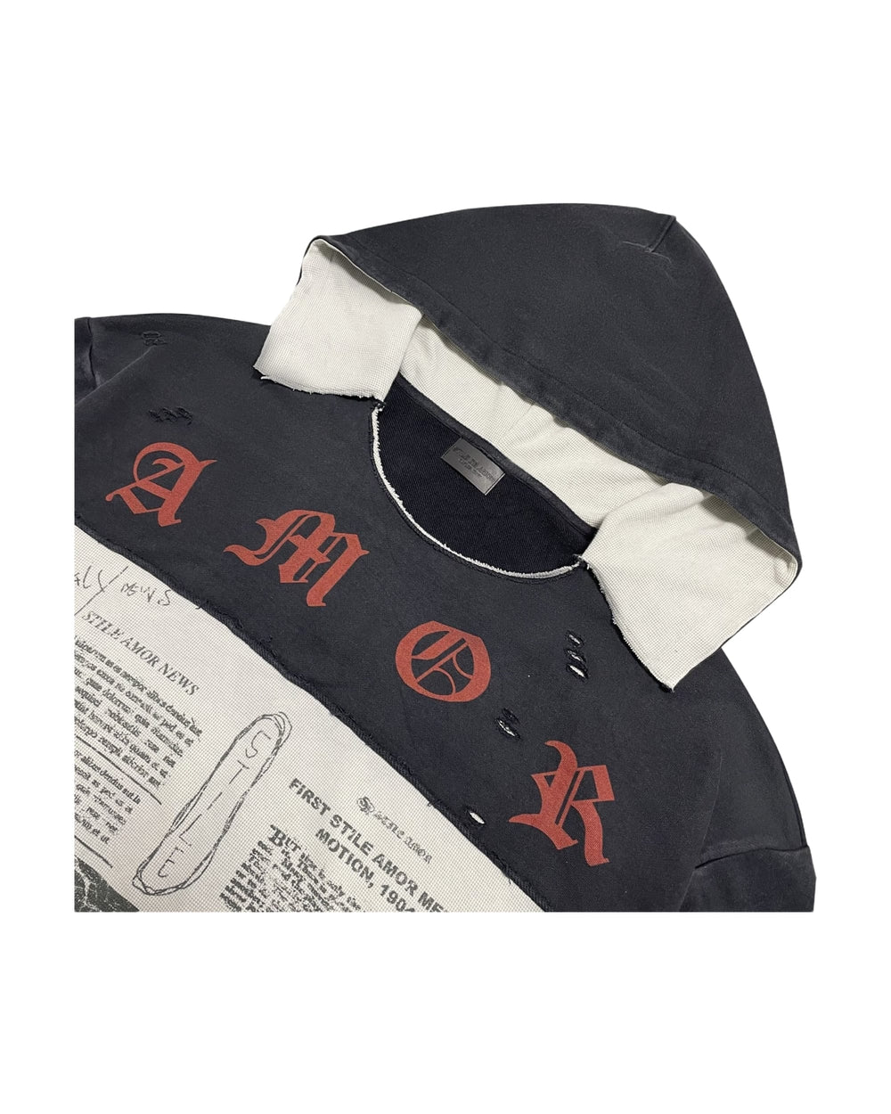 STILE DE AMOR - NERO PATCH HOODIE