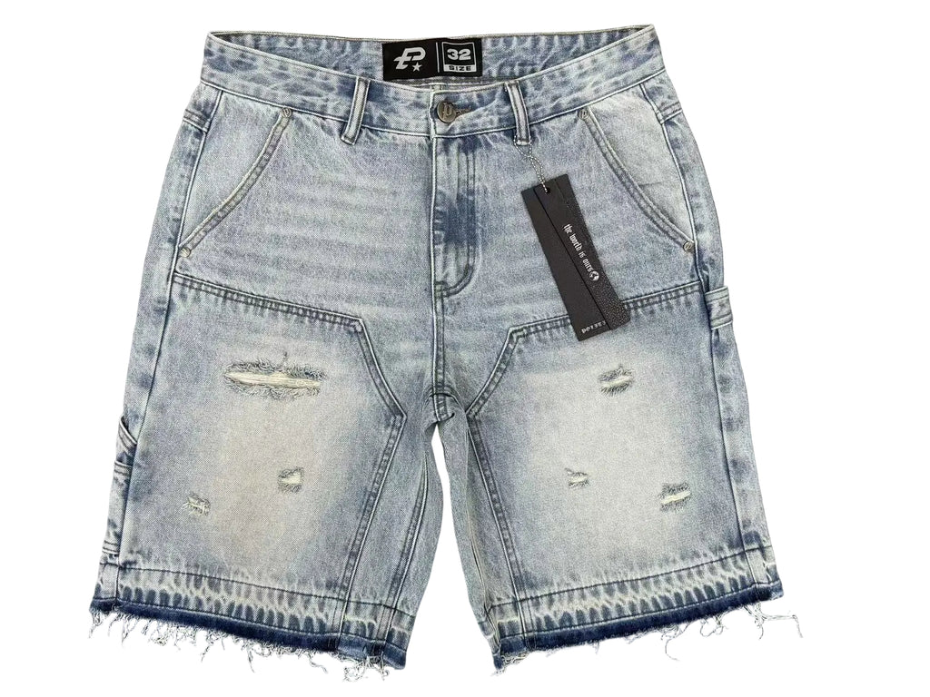 POLITICS - SLASH DENIM SHORTS