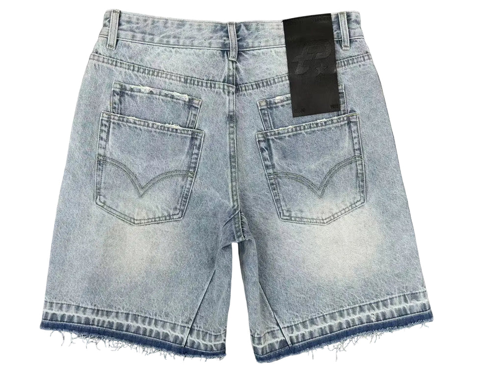 POLITICS - SLASH DENIM SHORTS