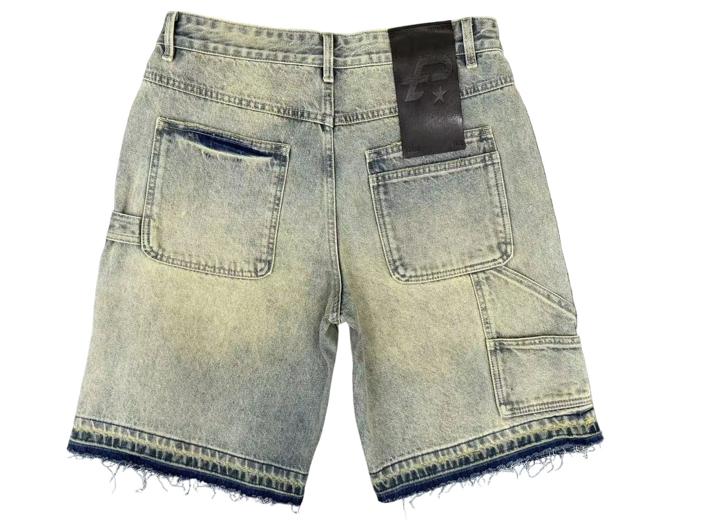 POLITICS - SLASH DENIM SHORTS
