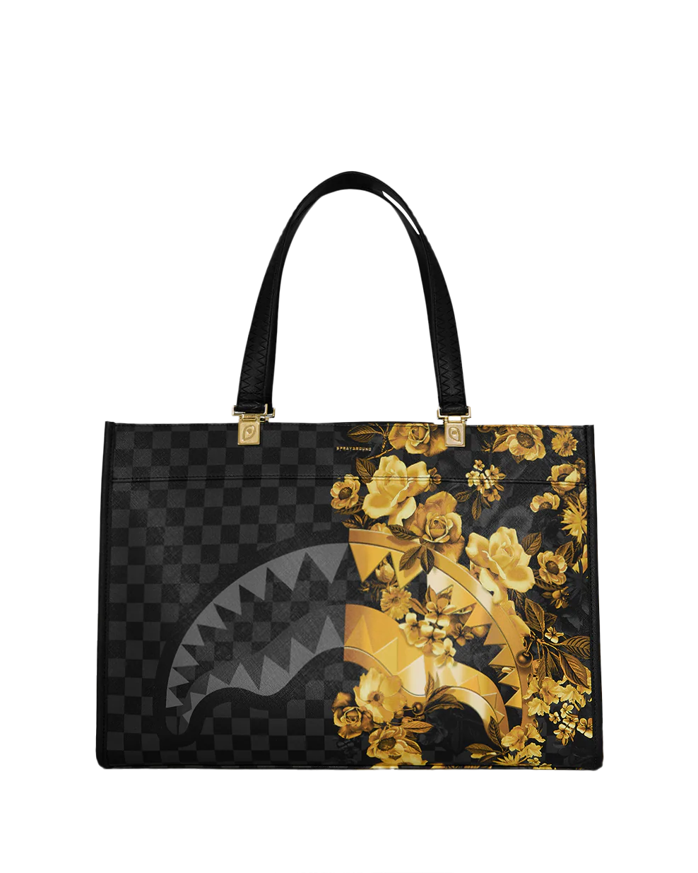 SPRAYGROUND - GOLD FLORAL / BILLIONAIRE BLOOM TORTUGA TOTE - 910T9007NSZ