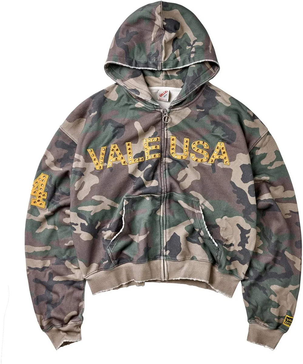 VALE - CAMO ZIP HOODY