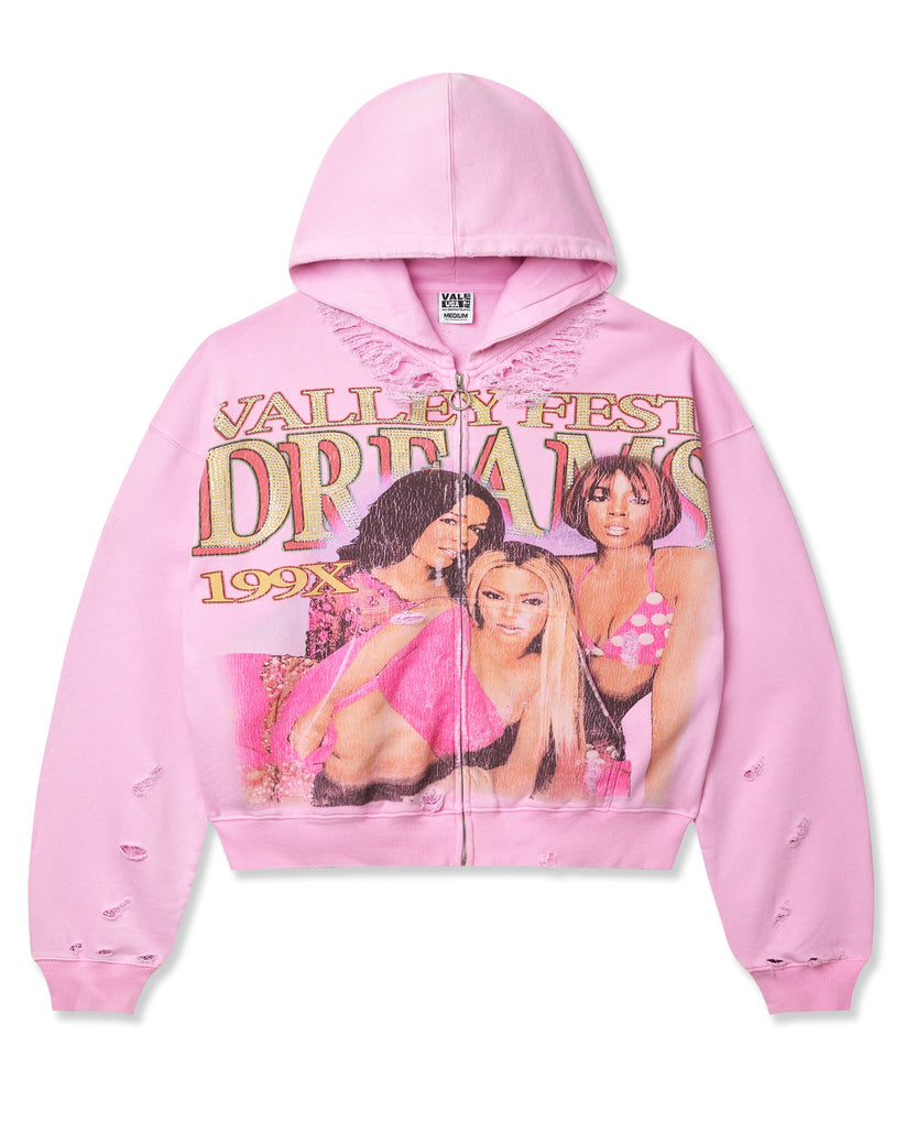 VALE - DREAMS ZIP UP HOODIE (PINK)