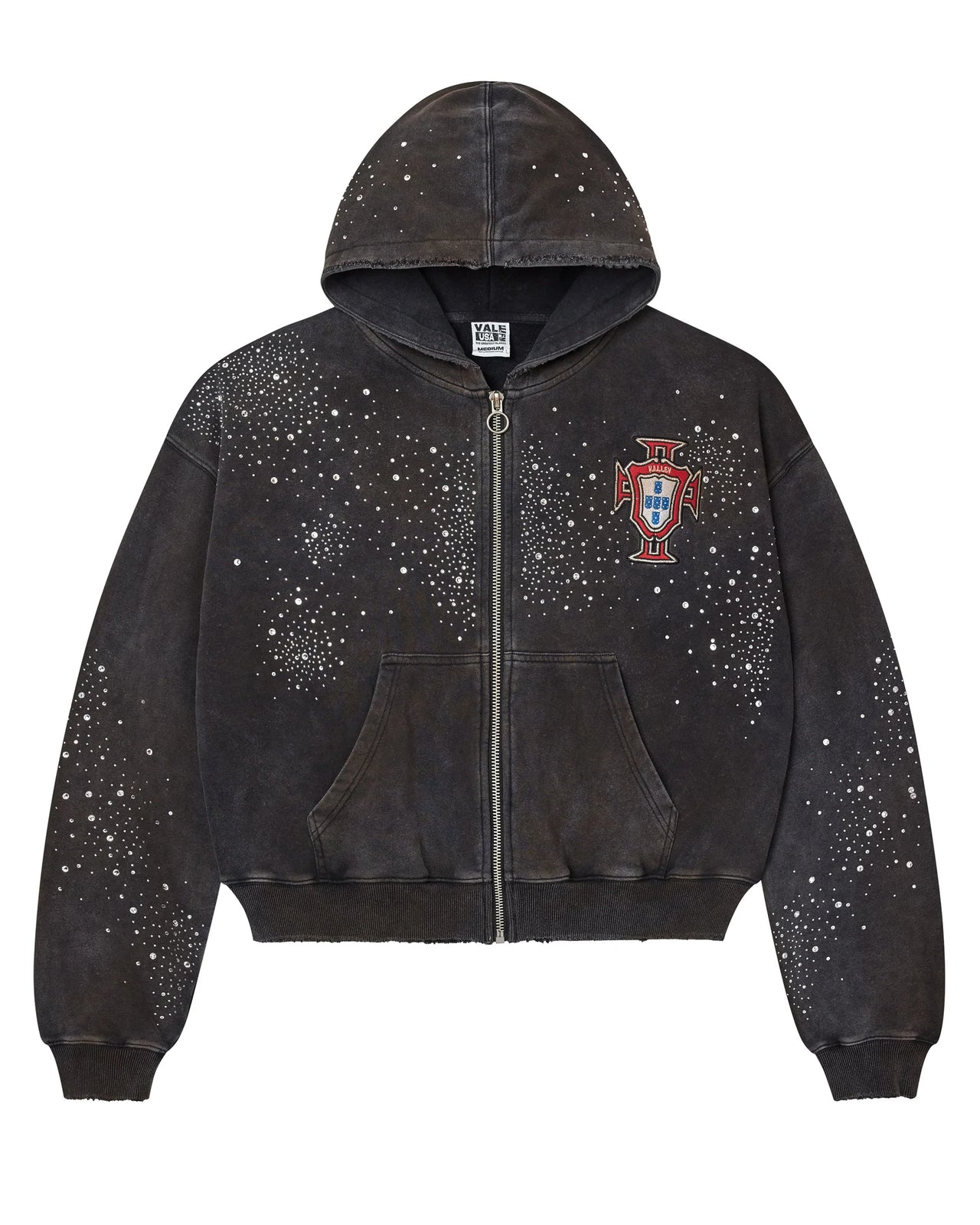 VALE - PLUTO CLUSTERED ZIP-UP HOODIE