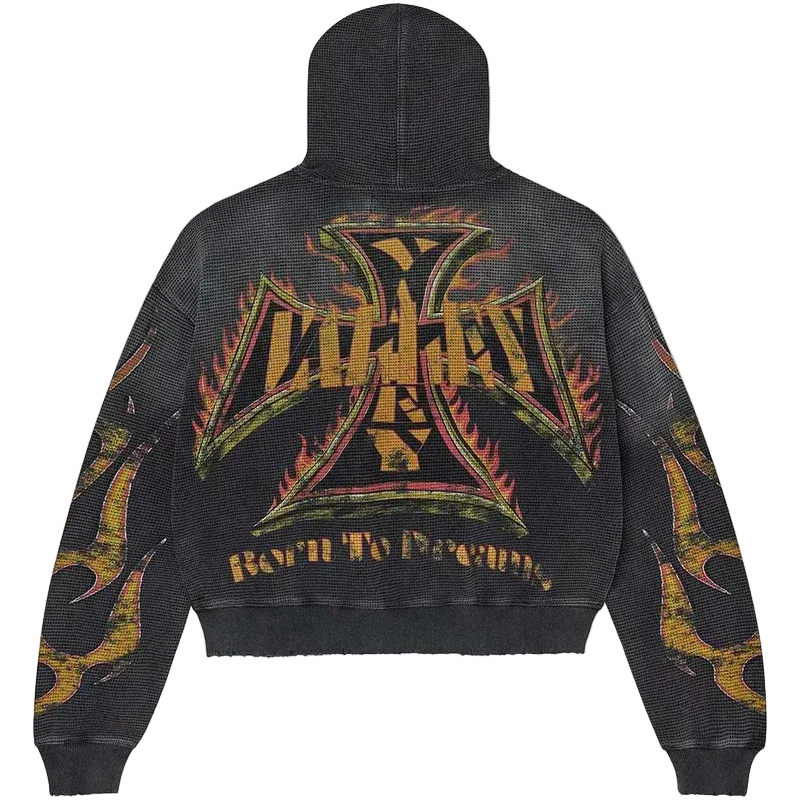 VALE - REBORN WAFFLE ZIP HOODIE