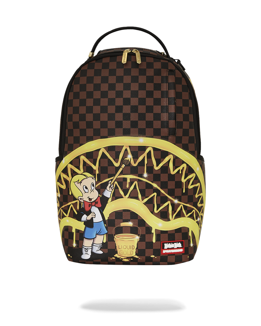 Sprayground - Richie Rich Paint The Shark Gold Backpack