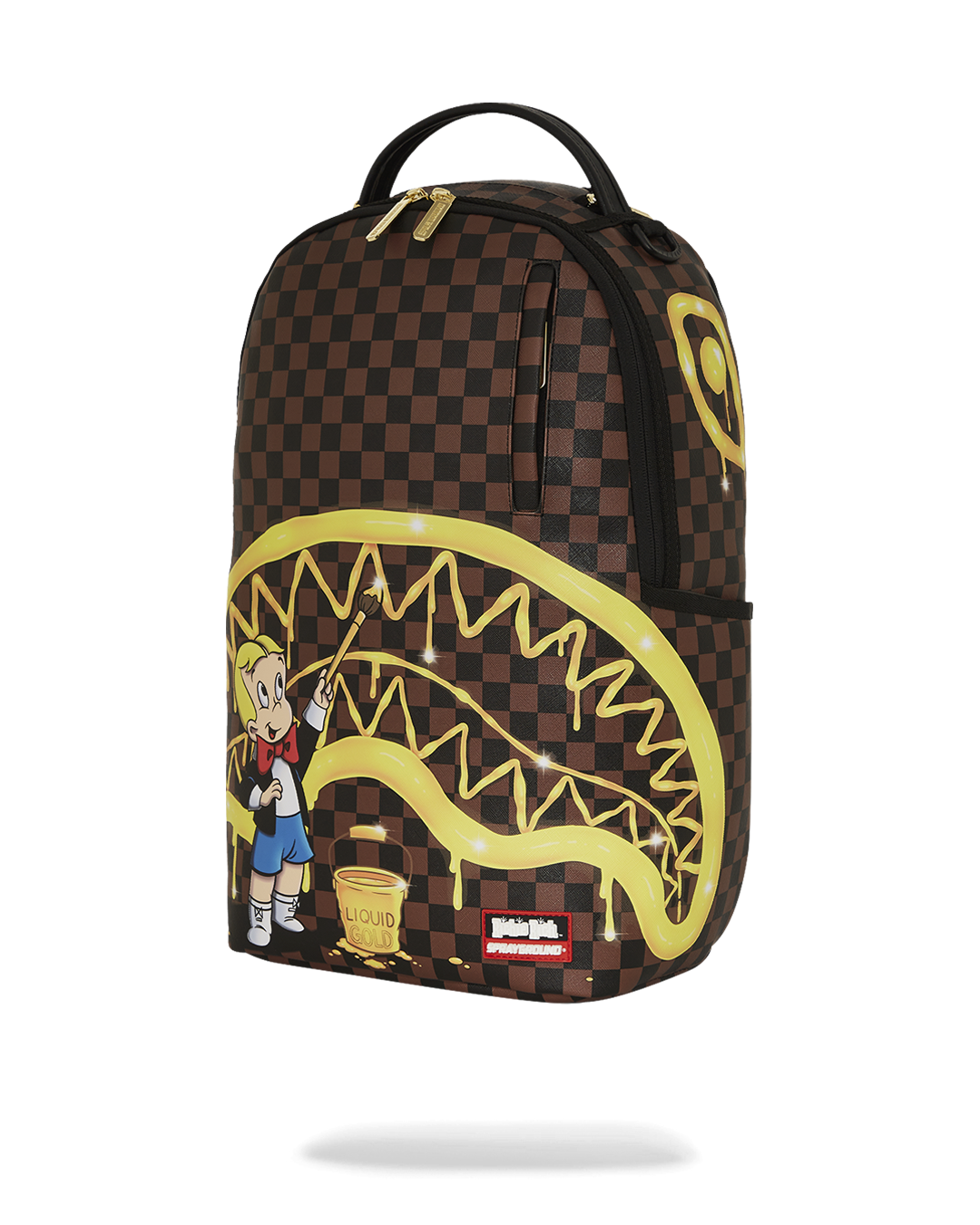 Sprayground - Richie Rich Paint The Shark Gold Backpack