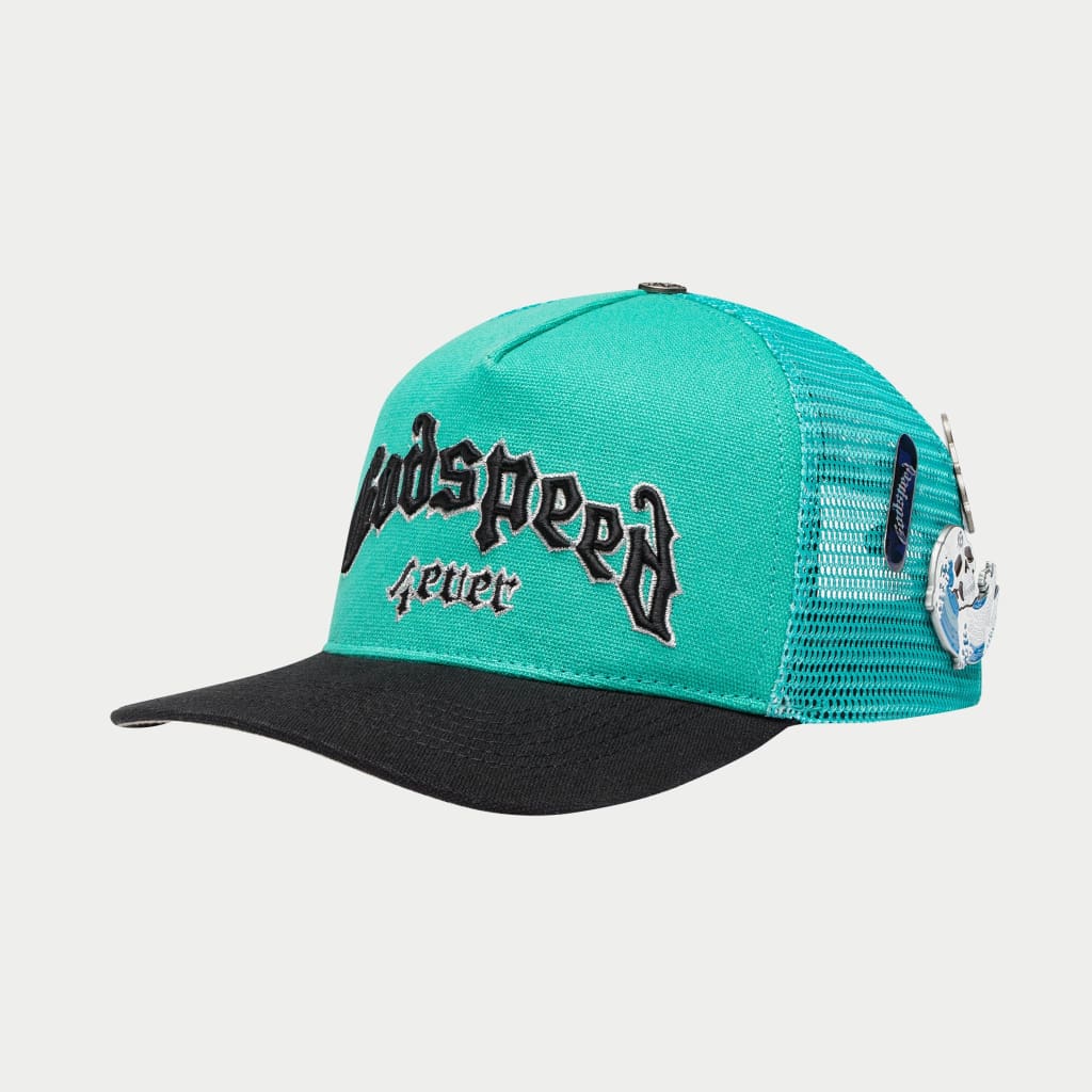 Godspeed - GS Forever Trucker Hat - Turquoise & Black
