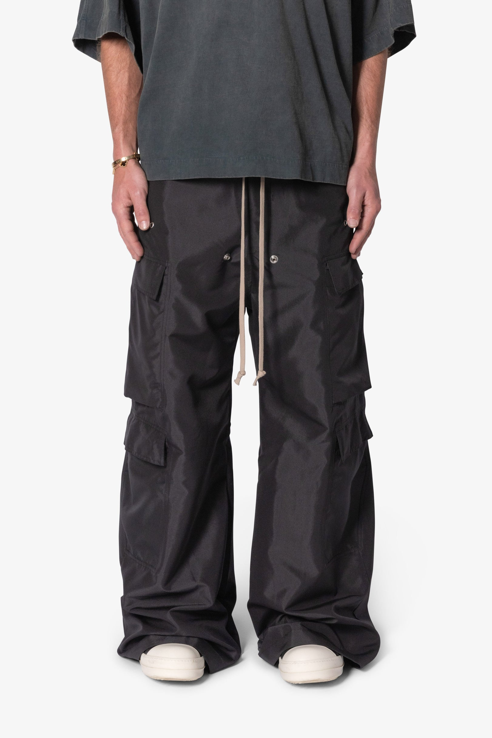 MNML - RAVE DOUBLE CARGO PANTS - BLACK