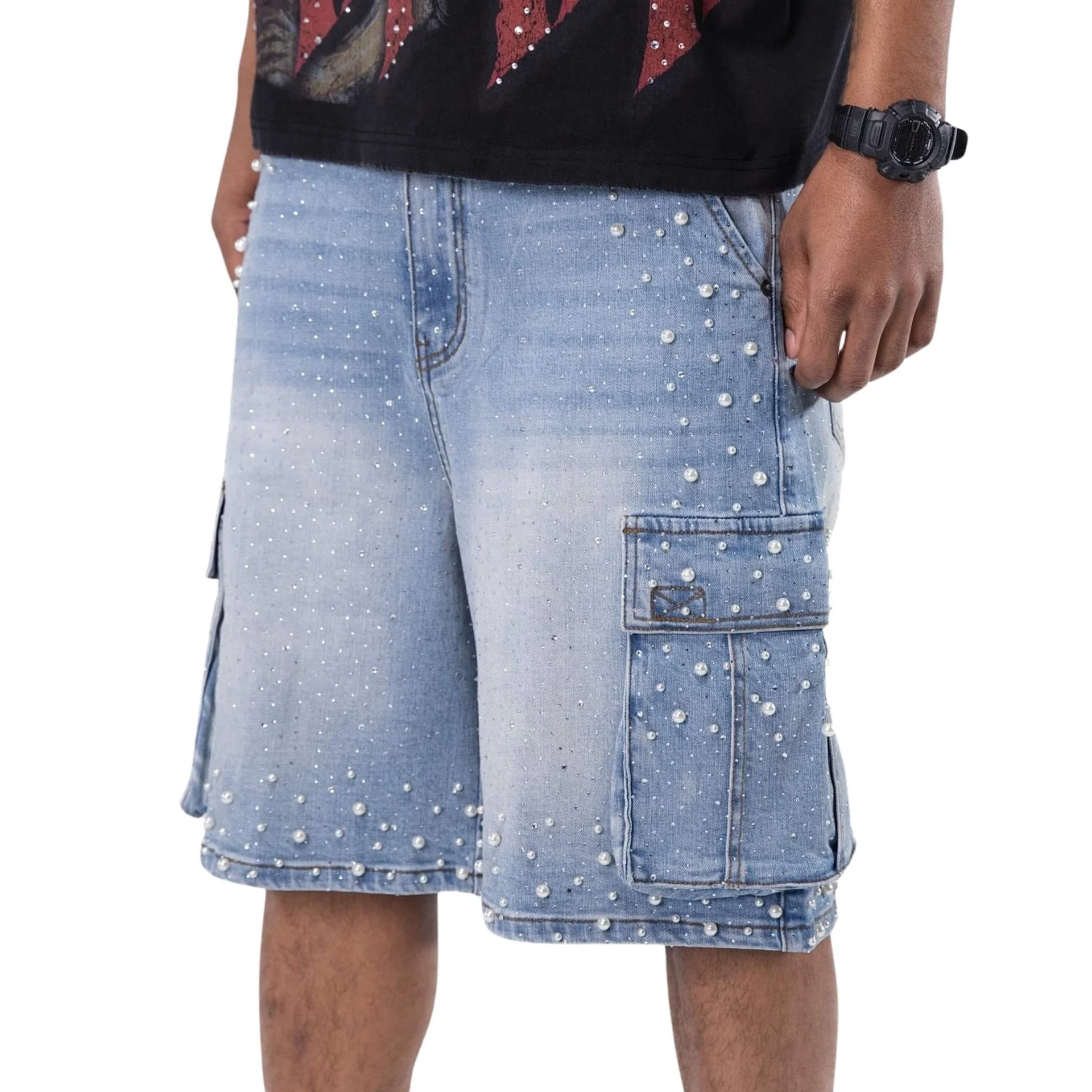 PAPER MONEY - CRYSTALIZED PEARL JEAN SHORT