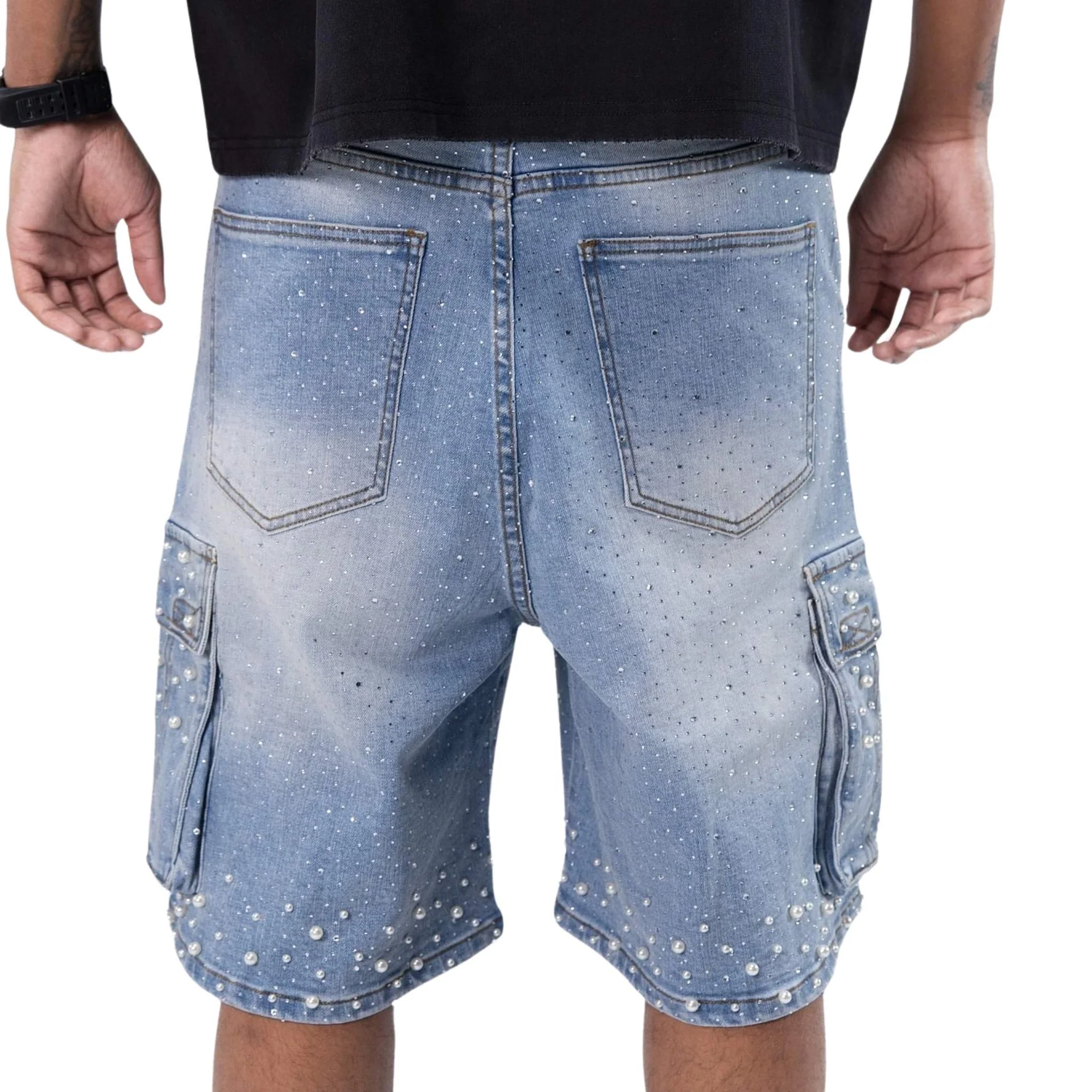 PAPER MONEY - CRYSTALIZED PEARL JEAN SHORT