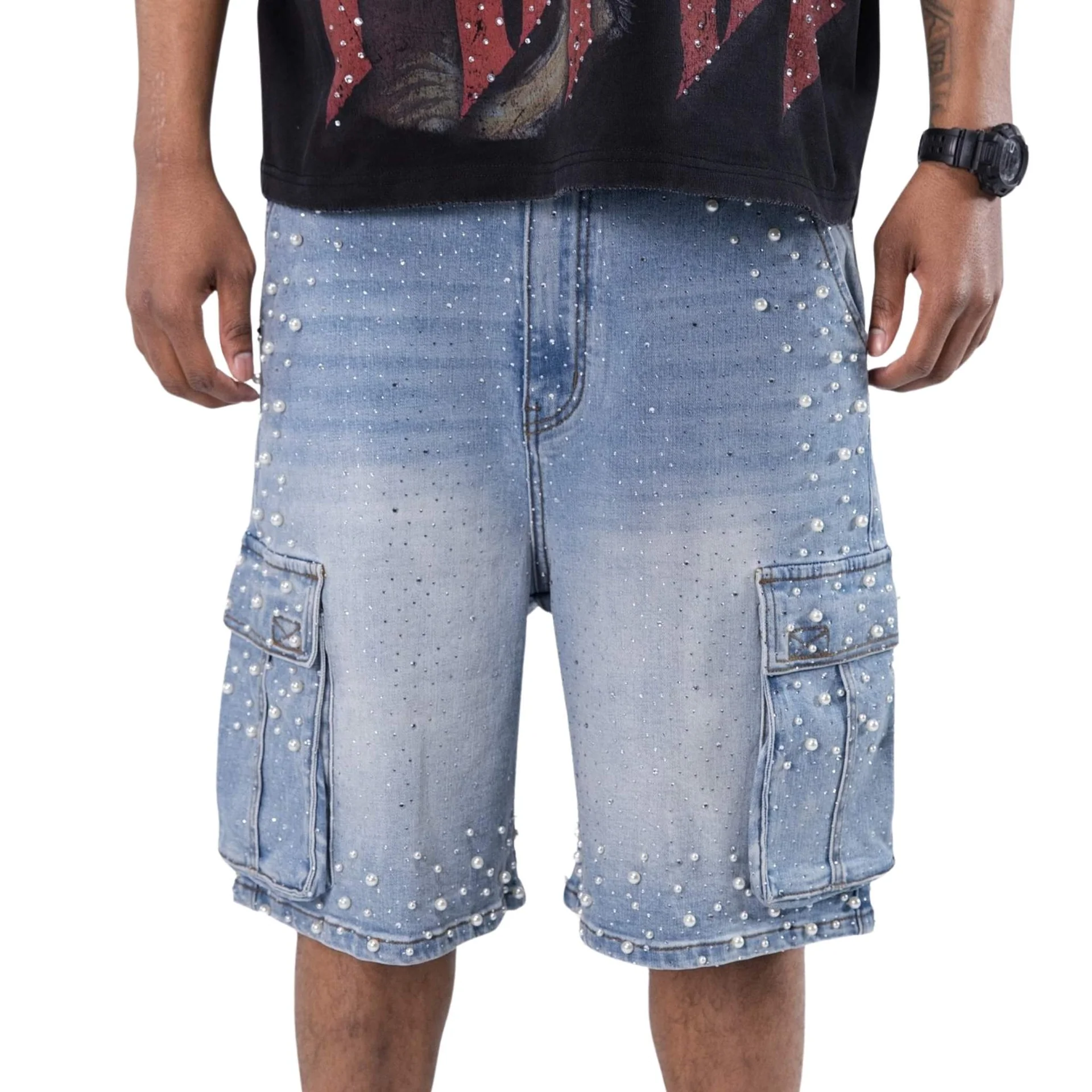 PAPER MONEY - CRYSTALIZED PEARL JEAN SHORT