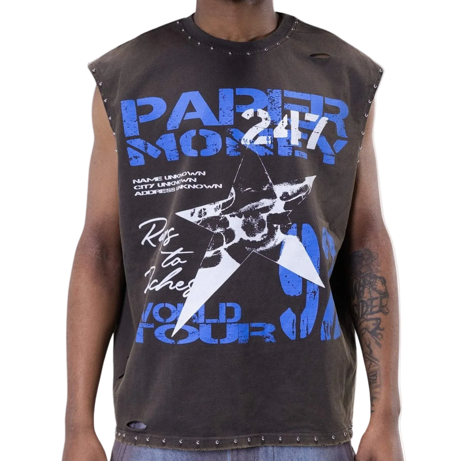 PAPER MONEY - R2R WORLD TOUR SLEEVELESS TEE