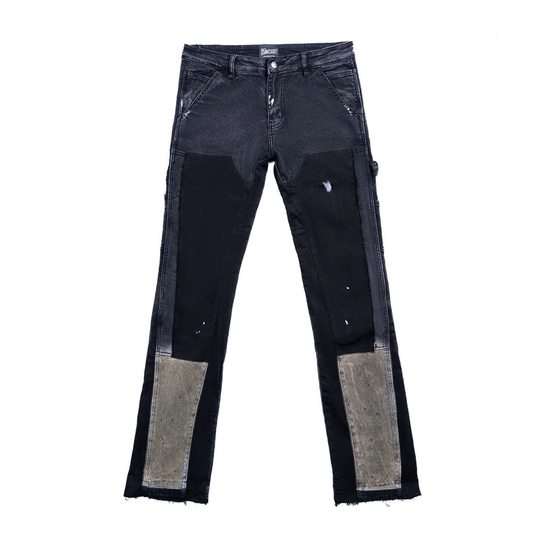 TRIPLE SEVENS - FLARED DENIM (BLACK)