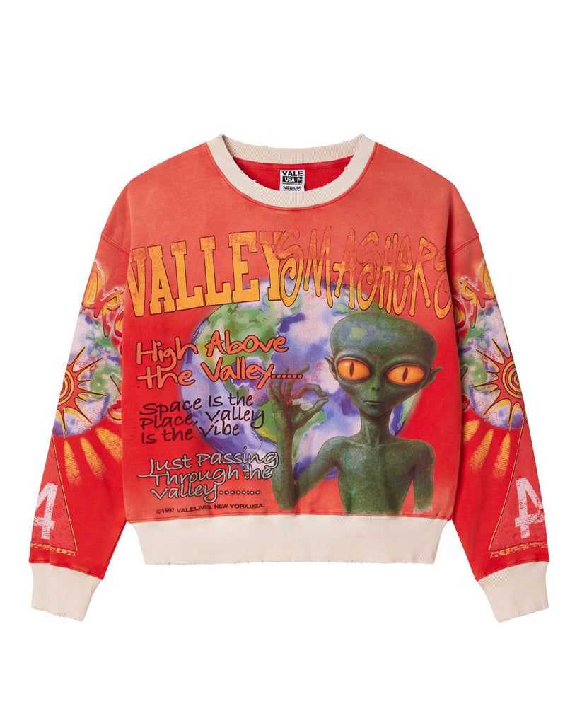 VALE - RED ALIEN CREWNECK