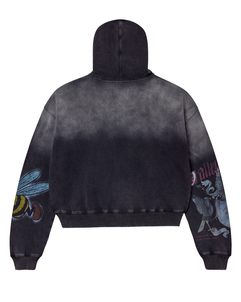 VALE - BLASTED ZIP UP (BLACK)