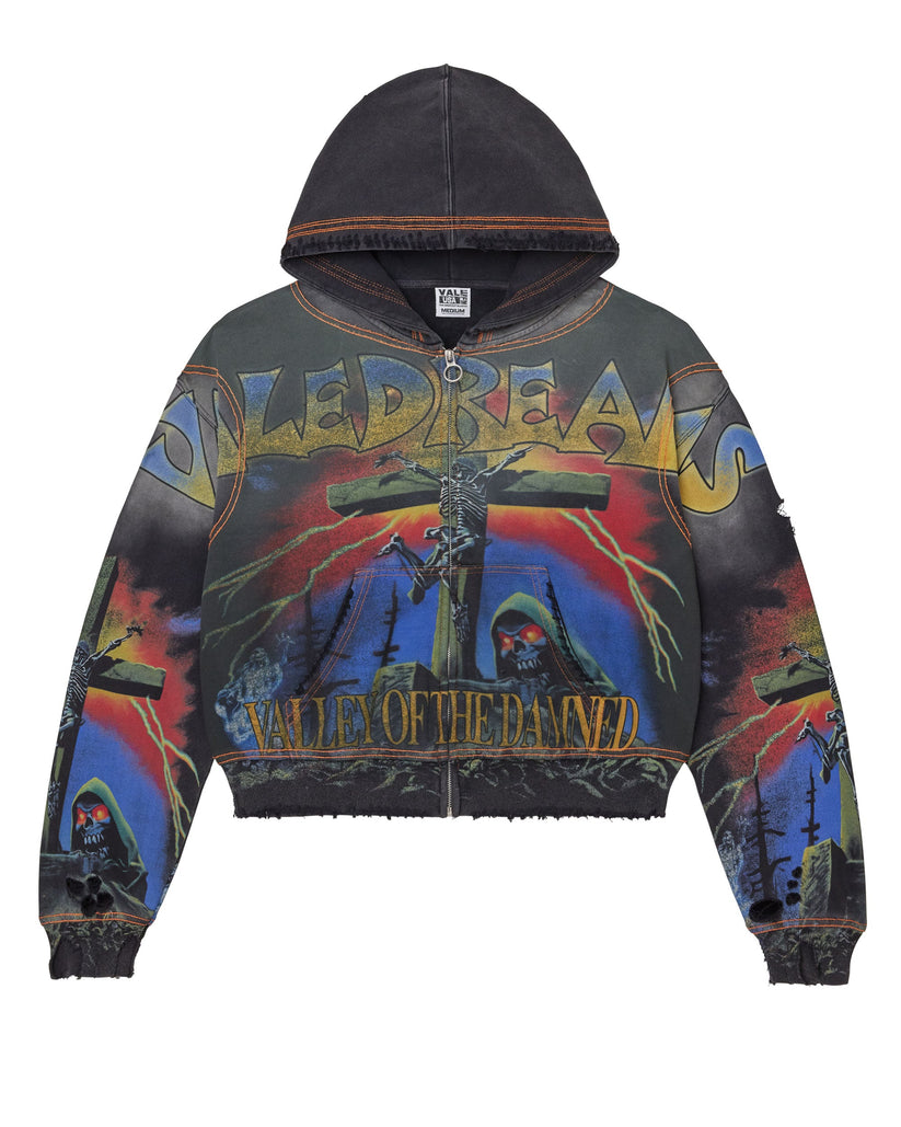 VALE - DAMNED BIG ZIP UP (BLACK)