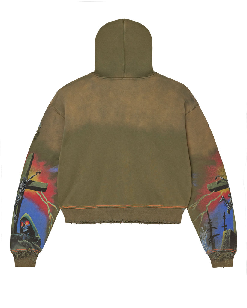VALE - DAMNED BIG ZIP UP (OLIVE)