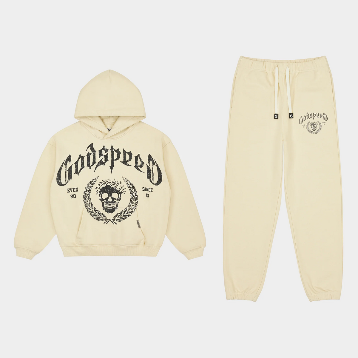 GODSPEED - VICTOR CREST SWEATSUIT - CREAM